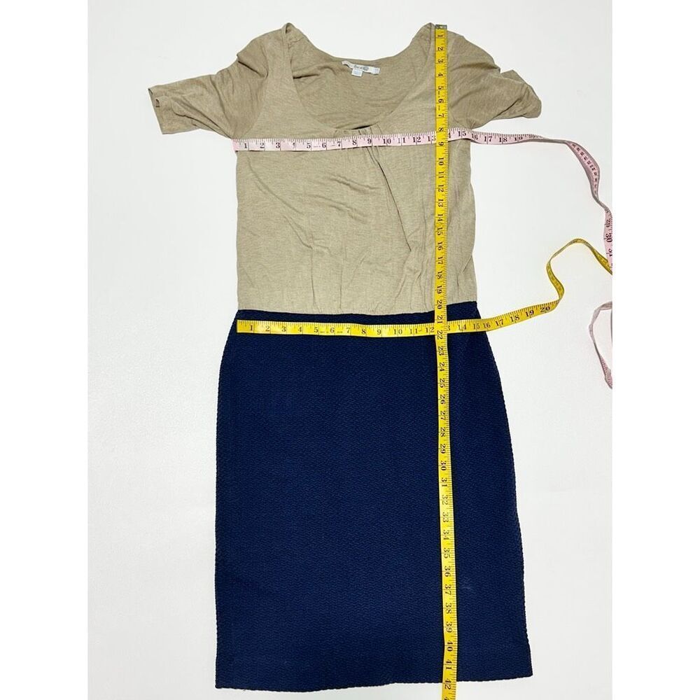Boden Women's Scoop Neckline Sheath Dress Beige Navy Blue Two-Tone Size‎ 8 - Picture 7 of 9